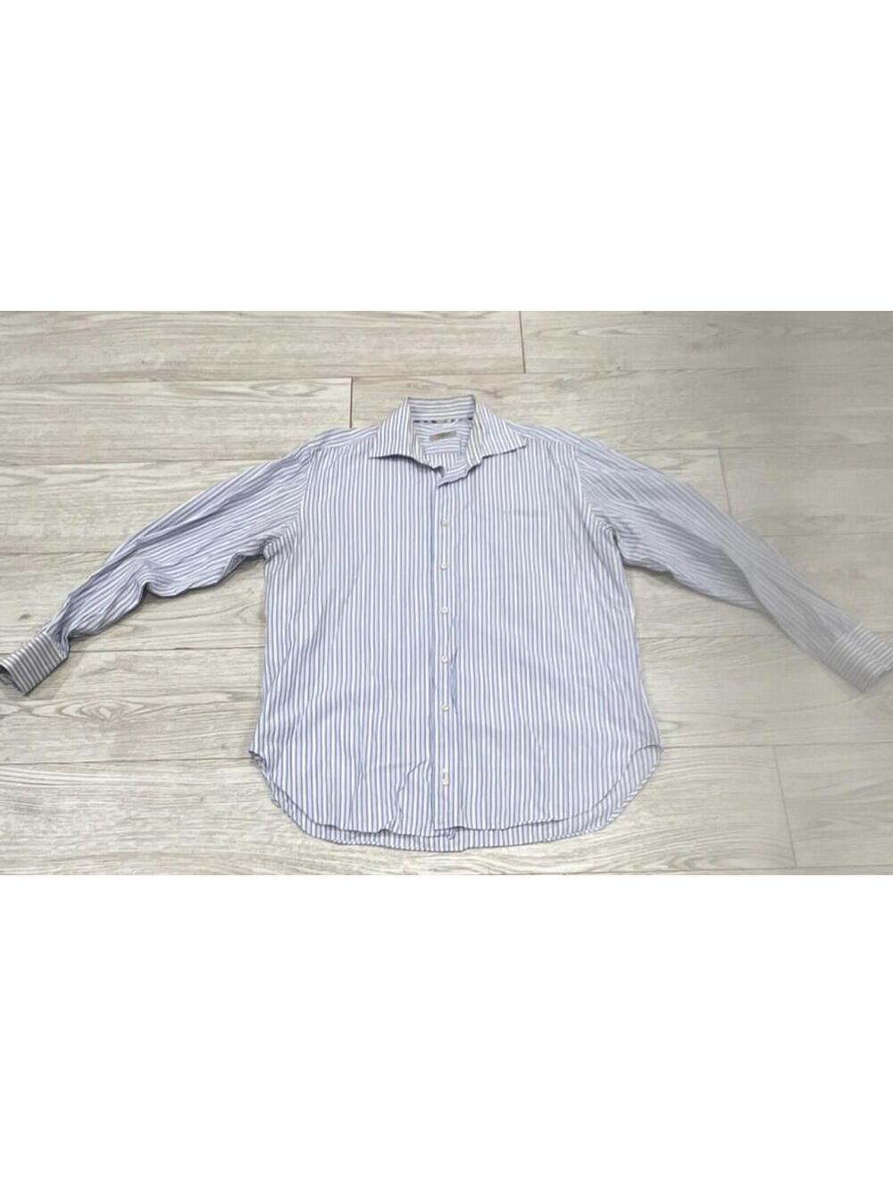 SPRING/SUMMER Burberry Men's Blue Pink White Striped Dress Shirt M (EST) $395